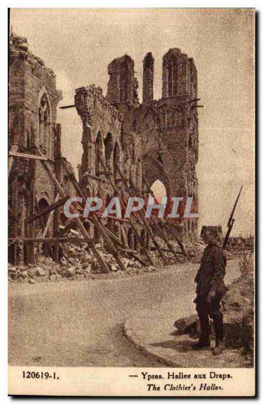 Belgie Belgium Ypres Postcard Old Cloth Hall