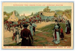 Powder Wagon Carrying Powder To Commodore Perry Indiana IN Advertising Postcard