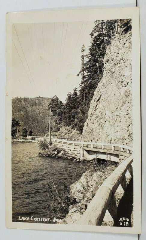 Rppc Lake Crescent Washington Real Photo Postcard P3