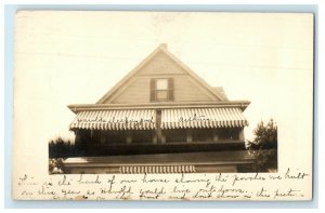 1911 Harolds New Sleeping Porch Springfield Massachusetts MA RPPC Photo Postcard 