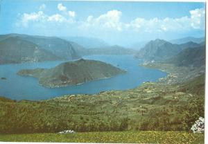 Italy, LAGO D'ISEO, Le tre isole e la ridente sponda Bresciana, unused Postcard