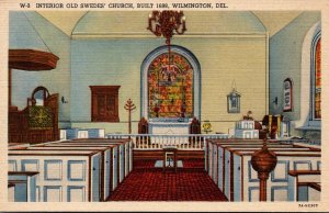 Delaware Wilmington Old Swedes' Church Interior Curteich