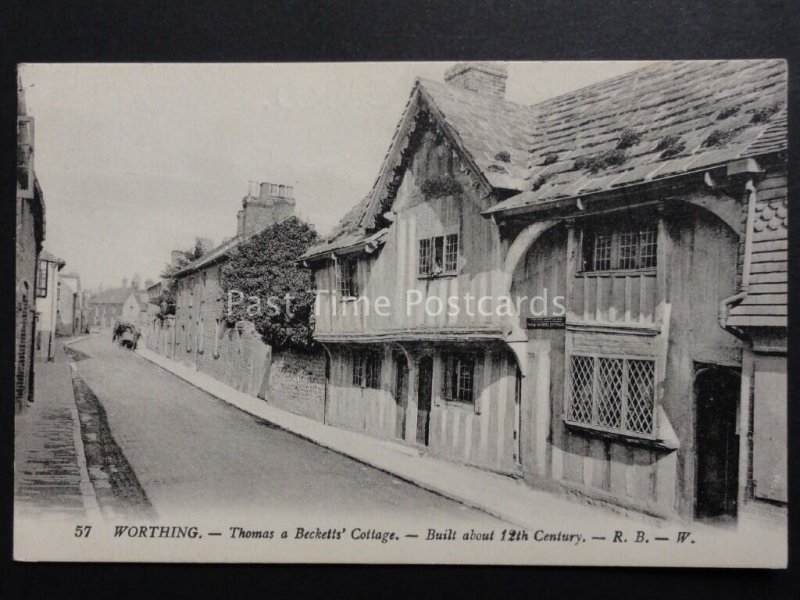 Sussex: WORTHING Thomas a Becketts' Cottage c1905 Pub by Levy LL.57