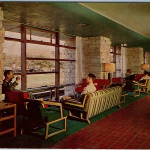 c1955 College Station TX A&M Memorial Student Center Lounge Interior Chrome