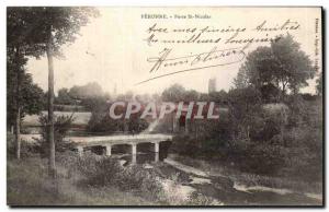 Old Postcard Peronne Porte St Nicolas