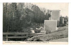 VT - Johnson. Village Electric Light Plant ca 1912