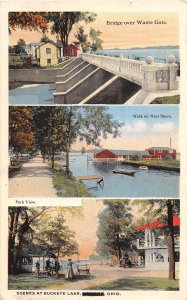 J68/ Buckeye Lake Newark Ohio Postcard c1910 3View Park Waste Weir 265