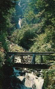 Vintage Postcard Wahkeenah Falls Waterfalls Columbia River Gorge Oregon Nature