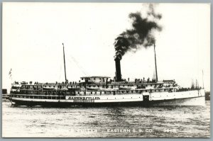 RANSOM B FULLER EASTERN SS CO STEAMBOAT VINTAGE REAL PHOTO POSTCARD RPPC