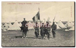 Old Postcard Army Camp Labruguiere Causse Flag