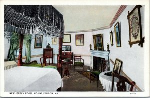 postcard New Jersey Room, Mt. Vernon, Va.