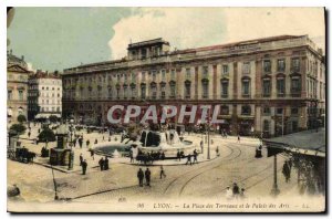 Postcard Old Lyon Bellecour Square and the Palace of Arts