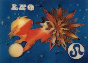 Astrology Zodiac Lenticular 3D Effect LEO c1960s-70s 4x6 Postcard