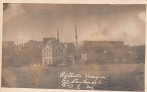 Constantinople Turkey birds eye view Saltutu Mosque real photo pc Z16059