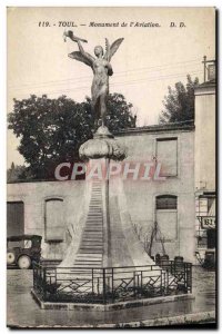 Postcard Old Jet Aviation monument of Toul & # 39aviation