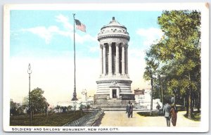 Soldiers' & Sailors' Monument NYC Riverside Drive Union News Postcard