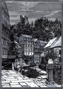 BG35287 monschau eifel mit ruine heller germany