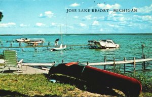 USA Jose Lake Resort Michigan Chrome Postcard 04.03