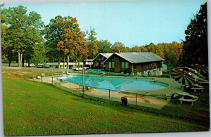 Postcard Washington DC MD Strickland's Motor Lodge and Restaurant Swimming Pool