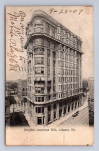 ENGLISH AMERICAN BUILDING ATLANTA GEORGIA POSTCARD 1907