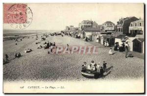 Old Postcard Cayeux The Beach