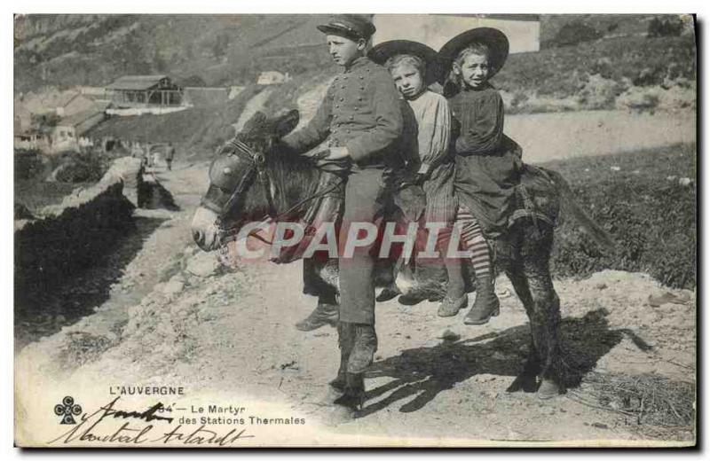 Old Postcard The Martyrdom of Thermal Stations Ane Children