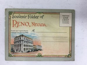 Early Reno NV Miniature Souvenir Postcard Folder Curt Teich