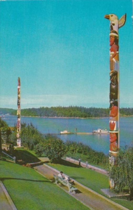 Canada Indian Totem Poles Georgia Park Nanaimo Britsh Columbia