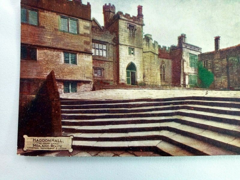 Haddon Hall Court Yard Liverpool Manchester London Vintage Postcard