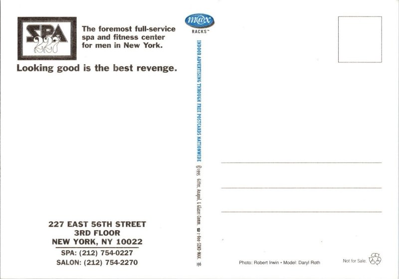 Spa 227 Gym VINTAGE Advertising POSTCARD Gay Interest CE11