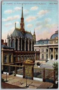 Vtg Paris France The Holy Chapel & Palace Of Justice 1910s View Postcard