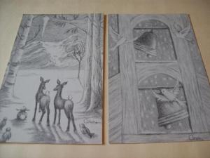 Drawn by Polio patient Ann Adams - Christmas (2ct)