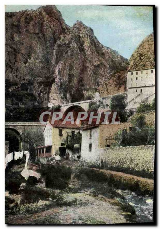 Postcard Old Bridge St louis Menton The border