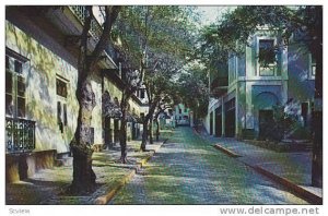 Typical Street Scene, San Juan, Puerto Rico, 40-60s