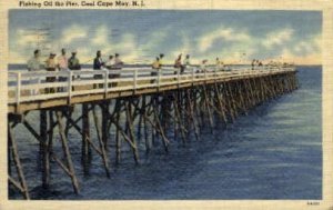 Fishing Off the Pier in Cool Cape May, New Jersey