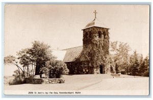 1940 St. Ann's By The Sea Church Kennebunkport Maine ME RPPC Photo Postcard