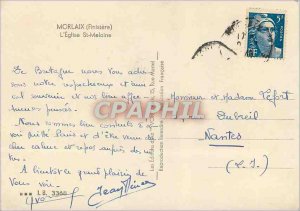 Modern Postcard Morlaix Finistere L Eglise St Melaine