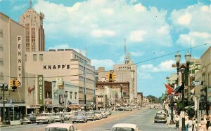 Postcard Michigan Lansing 1950s Washington Avenue York Teich linen 22-13293