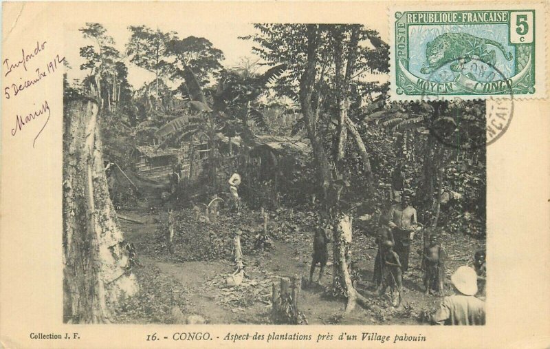 French Congo aspect of a plantation near a pahouin village 1912 