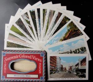 USA MINNEAPOLIS Collection of 14 Old Mini Photocard Views by R. Steinman & Co