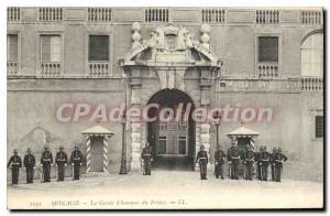 Old Postcard Monaco On The Honor Guard Du Prince