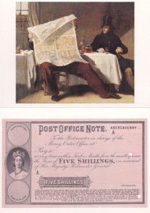 Post Office History Bank Note Newspapers 2x Mint Postcard s