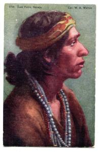 Juan Pedro Navajo Native American Indian linen postcard