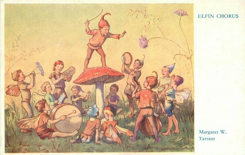 Tarrant Elfin Chorus Fantasy 1930s Artist impression Postcard 21-10479