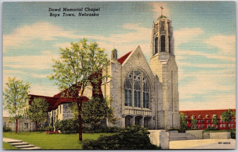 Dowd Memorial Chapel Boys Town Nebraska Grounds Religious Building Postcard