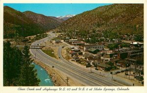 Idaho Springs Colorado Clear Creek Hwy US 40-6 Cooper Postcard 21-7104