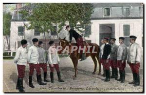 Old Postcard Horse Riding Equestrian Vaulting Cavalaerie Dragons instruction ...