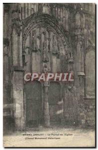 Old Postcard Mesnil Amelot The Portal From & # 39Eglise