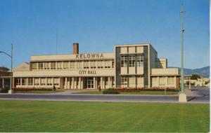 Kelowna City Hall, Kelowna BC British Columbia Postcard