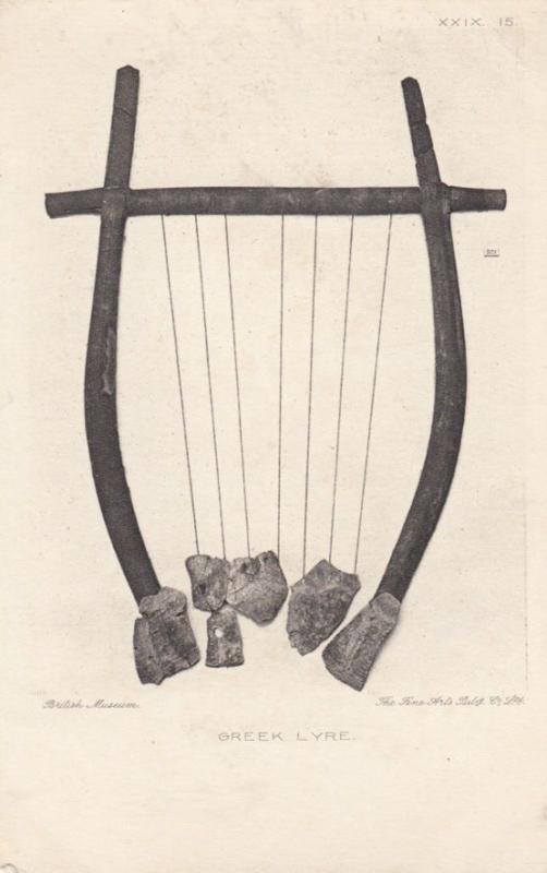 Greek Lyre Antique Postcard